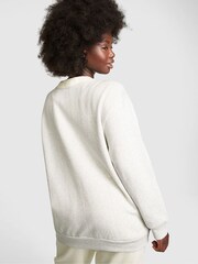 Victoria's Secret PINK Heather Grey Elevated Fleece Boyfriend Cardigan - Image 2 of 4