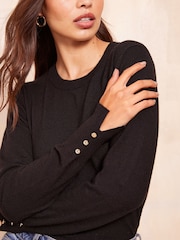 Black - Friends Like These Long Sleeve Crew Neck Jumper - Image 2 of 4