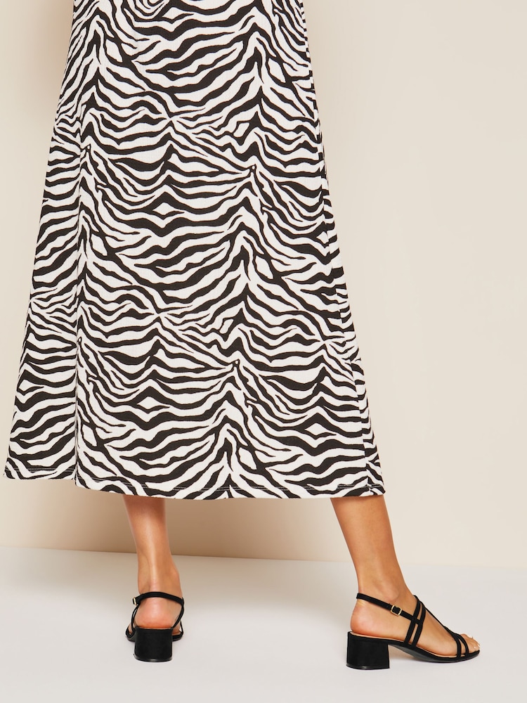 Friends Like These Black Suedette Wide Fit Minimal Block Low Heel Sandal - Image 4 of 5
