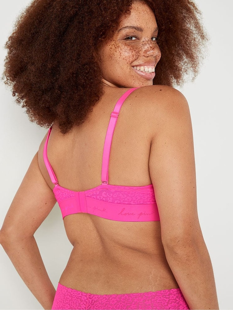 Victoria's Secret PINK Atomic Pink Super Push Up T-Shirt Bra - Image 2 of 4
