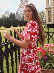 Style Cheat Pink/Red X Luisa Zissman Drew Ruched Sleeve Mini Dress - Image 4 of 4