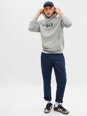 Gap Grey Arch Logo Cotton Mix Hoodie - Image 1 of 1