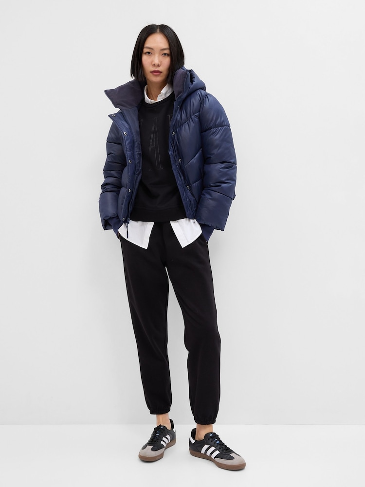Gap Blue ColdControl Max Cropped Puffer Coat - Image 1 of 2