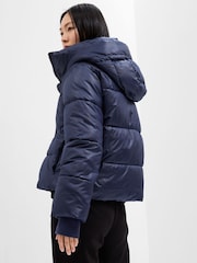 Gap Blue ColdControl Max Cropped Puffer Coat - Image 2 of 2