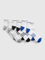Gap White Kids 3 Pack Quarter Crew Socks - Image 1 of 4