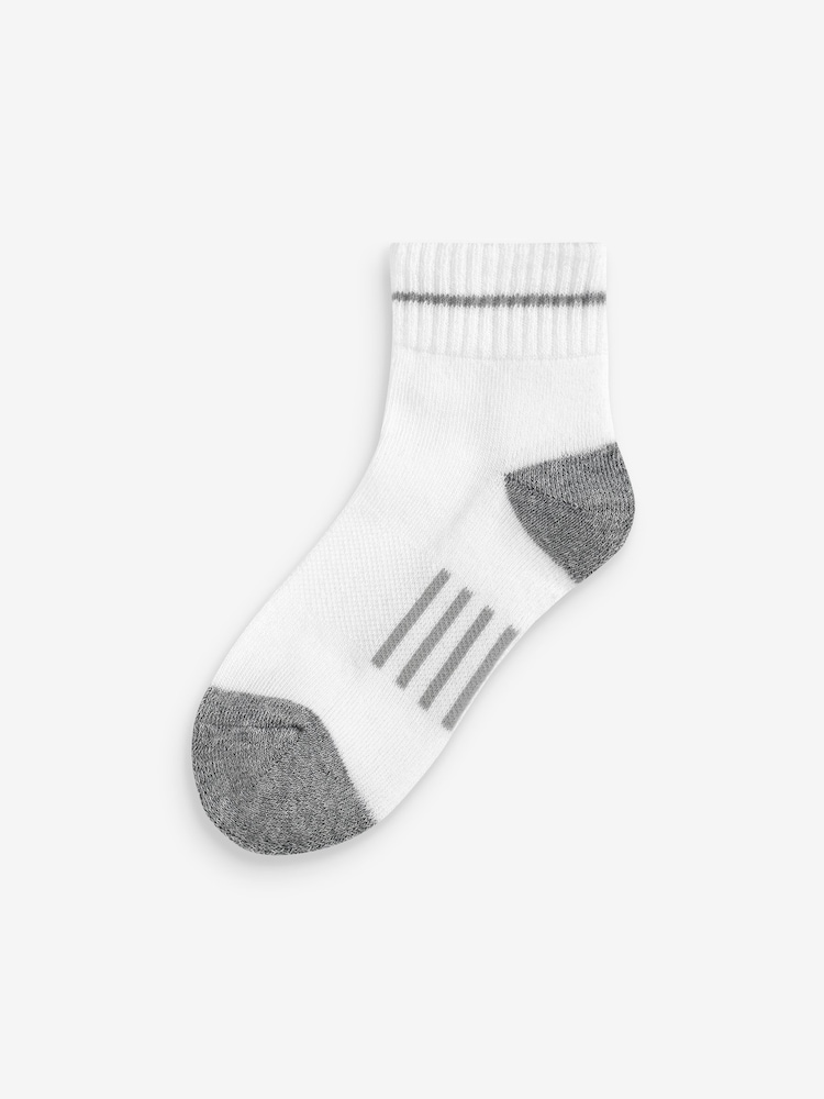 Gap White Kids 3 Pack Quarter Crew Socks - Image 4 of 4