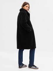 Gap Black Long Sherpa Coat - Image 2 of 2