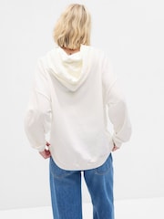 Gap White Vintage Soft Arch Logo Long Sleeve Hoodie - Image 2 of 2