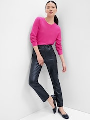 Gap Pink Relaxed Long Sleeve Crew Neck Jumper - Image 1 of 1