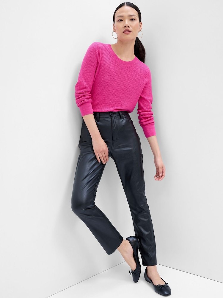 Gap Pink Relaxed Long Sleeve Crew Neck Jumper - Image 1 of 1