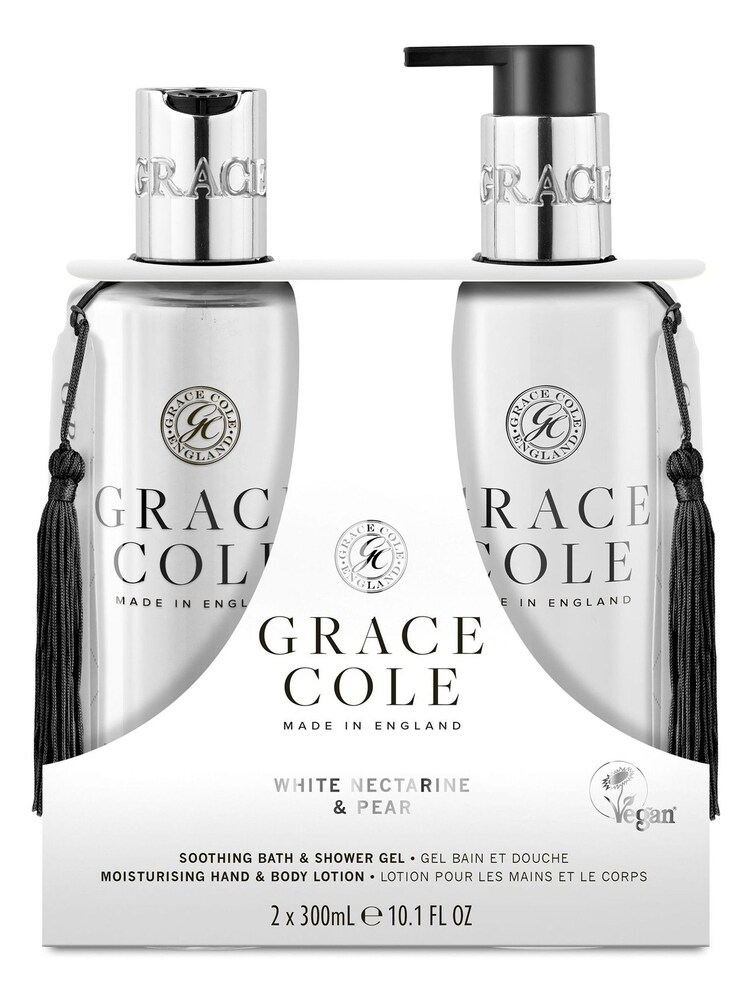 Grace Cole White Nectarine  Pear Body Care Duo Set 2x300ml - Image 1 of 4