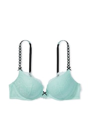 Victoria's Secret Opal Blue Lace Lightly Lined Demi Bra - Image 4 of 4