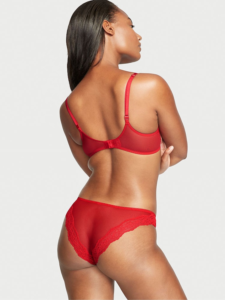 Victoria's Secret Lipstick Red Cheeky Lace Knickers - Image 2 of 3