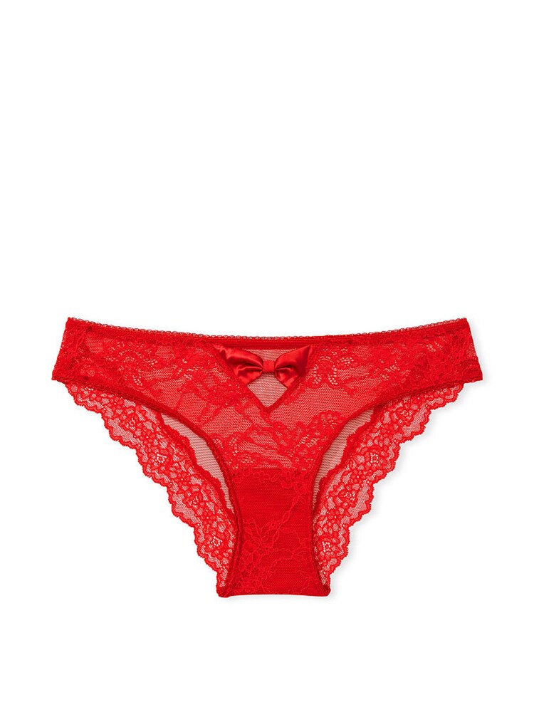 Victoria's Secret Lipstick Red Cheeky Lace Knickers - Image 3 of 3