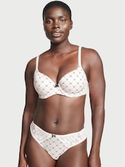 Victoria's Secret White Bow Smooth Lightly Lined Demi Bra - Image 1 of 3