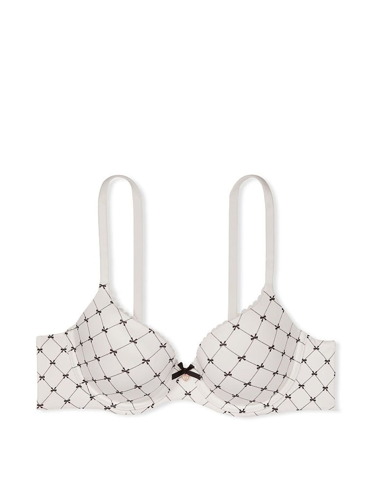 Victoria's Secret White Bow Smooth Lightly Lined Demi Bra - Image 3 of 3