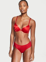 Victoria's Secret Lipstick Red Lace Trim Cheeky Knickers - Image 1 of 5