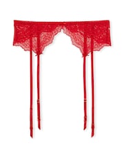 Victoria's Secret Lipstick Red Lace Suspenders - Image 1 of 1