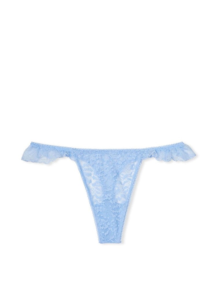 Victoria's Secret Morning Sky Blue Lace Thong Knickers - Image 2 of 3