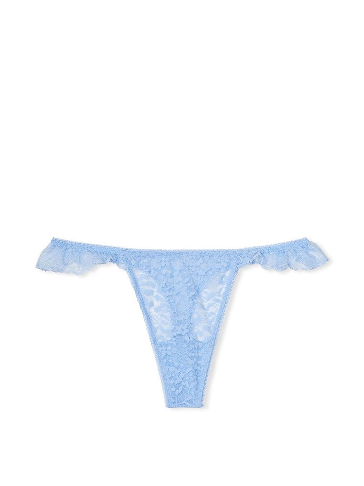Victoria's Secret Morning Sky Blue Lace Thong Knickers - Image 2 of 3 Victoria's Secret Morning Sky Blue Lace Thong Knickers - Image 2 of 3