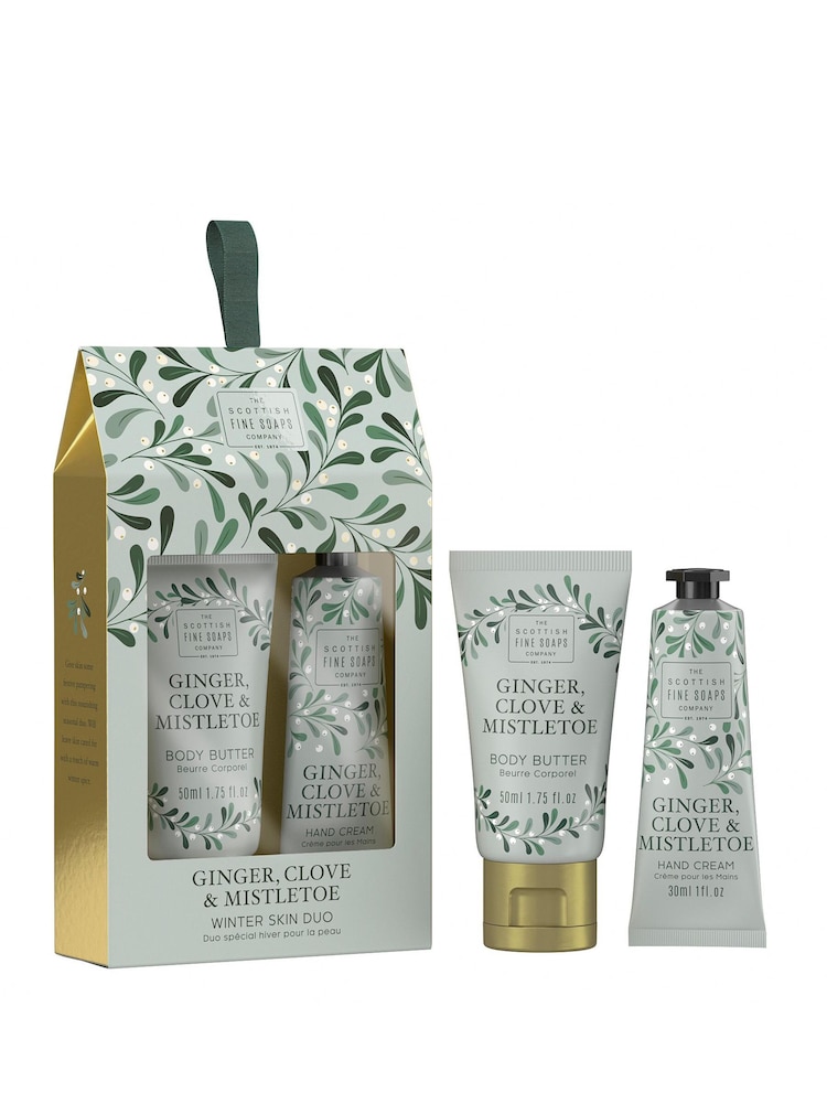 Scottish Fine Soaps Ginger, Clove & Mistletoe Winter Skin Care Duo (1x30ml & 1x50ml) - Image 1 of 1
