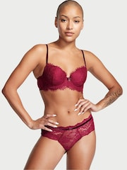 Victoria's Secret Claret Red Lace Lightly Lined Demi Bra - Image 3 of 4