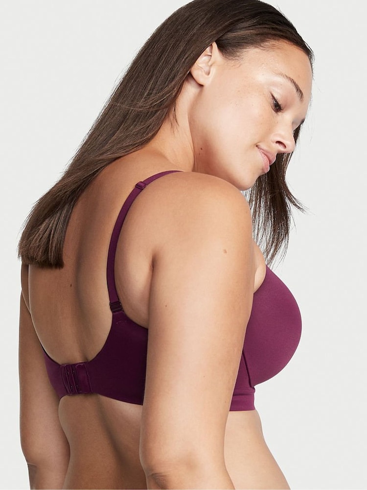 Victoria's Secret Burgundy Purple Incredible Smooth Non Wired Push Up Bra - Image 2 of 3