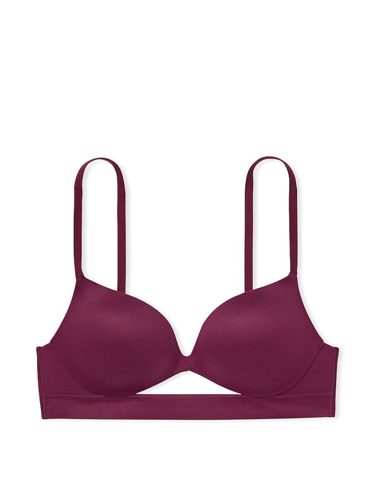 Victoria's Secret Burgundy Purple Incredible Smooth Non Wired Push Up Bra - Image 3 of 3