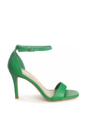 Linzi Green Faux Leather Kimmy Open Back Barely There Stiletto Sandal - Image 2 of 4