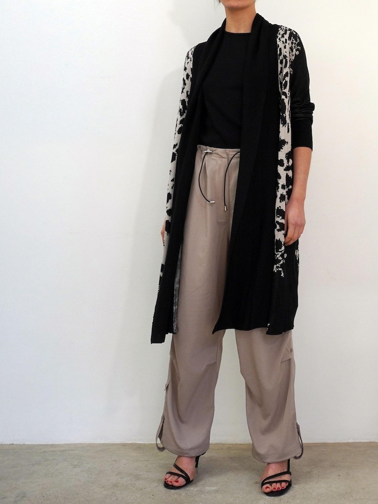 cardigan Religion Long glitch en coton doux à motif Animal - Image 4 of 5