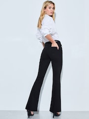 Lipsy Black Petite Mid Rise Flare Jeans - Image 2 of 3