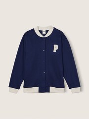Victoria's Secret PINK Blue Varsity Fleece Jacket - Image 3 of 3