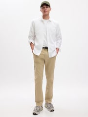 Gap Beige Straight Fit Stretch Essential Chino Trousers - Image 2 of 7