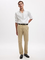 Gap Beige Straight Fit Stretch Essential Chino Trousers - Image 5 of 7