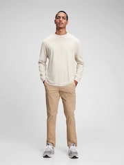 Gap Beige Slim Fit Stretch Essential Chino Trousers - Image 13 of 15