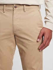 Бежевый - Зауженный крой - Gap Стрейчевый базовый брюк чинос - Image 5 of 7