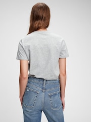 Gap Light Grey Vintage 100% Organic Cotton Crew Neck Short Sleeve T-Shirt - Image 2 of 7