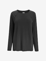 Gap Black Maternity Breathable Long Sleeve Crew Neck T-Shirt - Image 2 of 2
