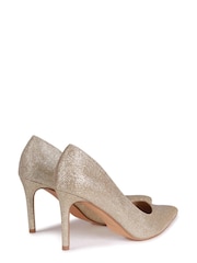 Linzi Gold Glitter Overjoyed Stiletto Pointed Court Heel - Image 4 of 4