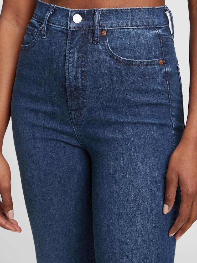 Gap Dark Wash Blue High Waisted True Skinny Jeans - Image 3 of 3 Gap Dark Wash Blue High Waisted True Skinny Jeans - Image 3 of 3