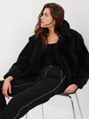 Gap Black Sherpa Moto Jacket - Image 1 of 1
