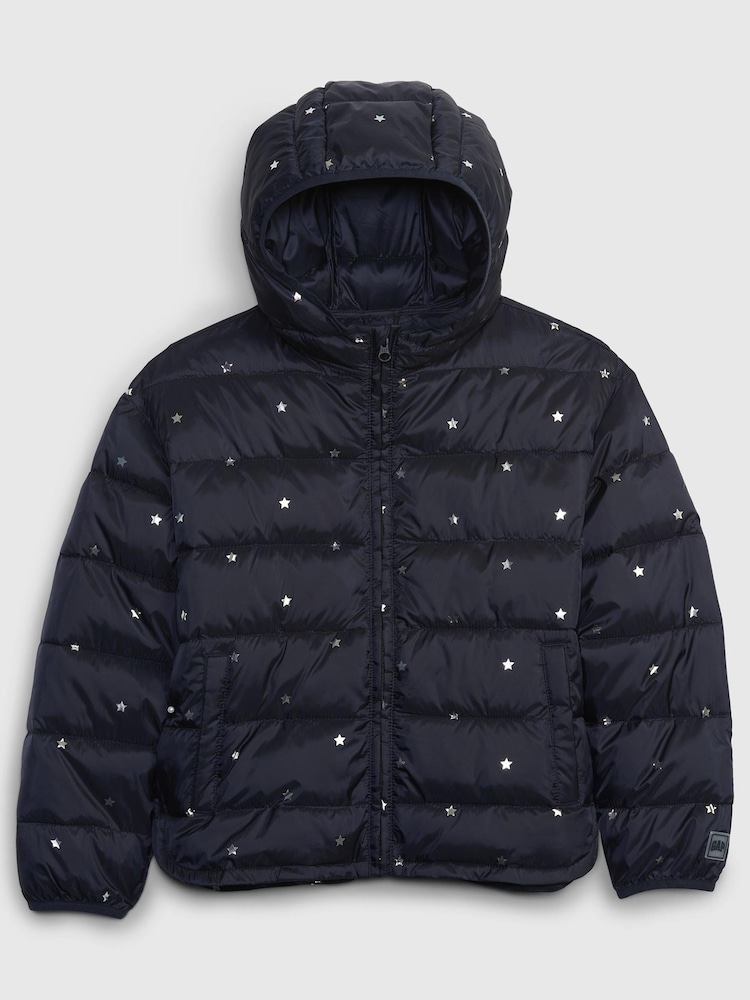 Gap Blue Water Resistant Lightweight Puffer Jacket - Image 1 of 1 Gap Blue Water Resistant Lightweight Puffer Jacket - Image 1 of 1