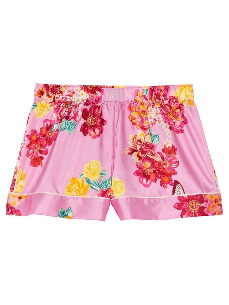 Victoria's Secret Pink Floral Satin Pyjama Short - Image 2 of 2
