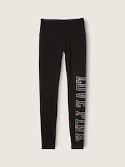 Victoria's Secret PINK Pure Black with Plaid Logo Cotton High Waist Leggings - Image 3 of 4