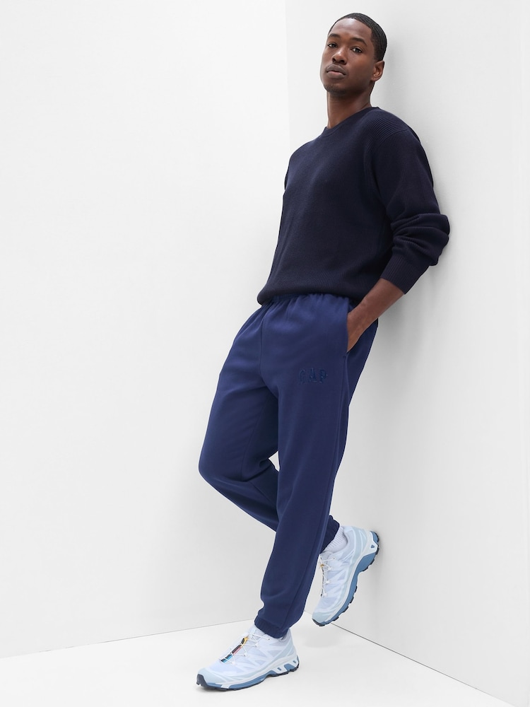 Gap Blue Oversized Ribbed Crew Neck Jumper - Image 1 of 2