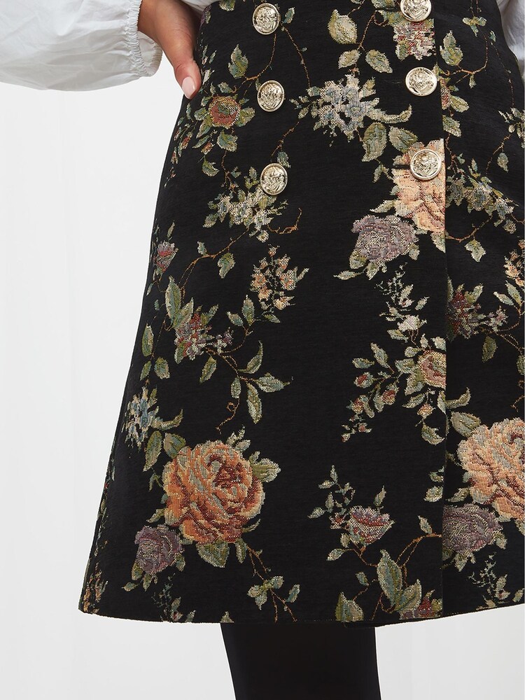 Joe Browns Black Vintage Floral Skirt - Image 1 of 1
