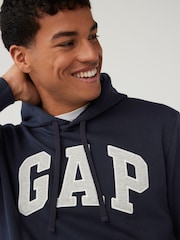 Gap Navy Blue Pullover Arch Logo Hoodie - Image 3 of 5