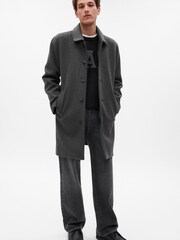 Gap Grey Relaxed Long Topcoat - Image 1 of 4
