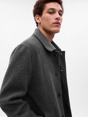 Gap Grey Relaxed Long Topcoat - Image 3 of 4