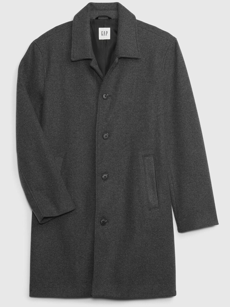 Gap Grey Relaxed Long Topcoat - Image 4 of 4